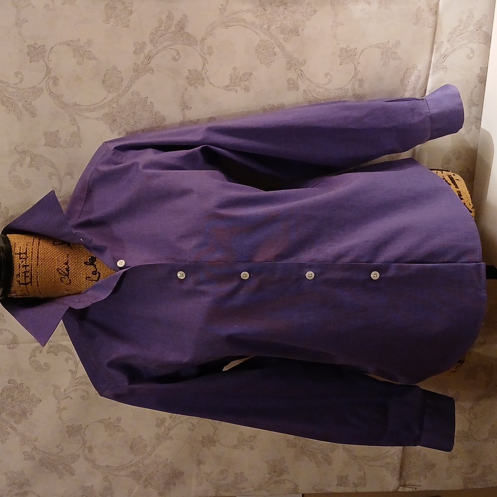 TALBOTS Lavender Button Up Wrinkle Resistant Long Sleeve Shirt Top Size 4